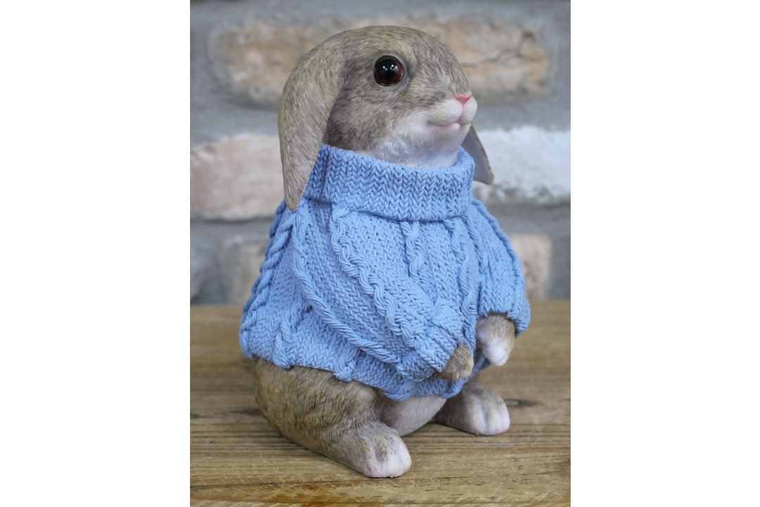 Winter Rabbit Ornament – Seasonal Rabbit Figurine | Small & Large