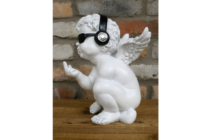 Up Yours Cherub Ornament – Quirky Angel Figurine & Humorous Home Décor