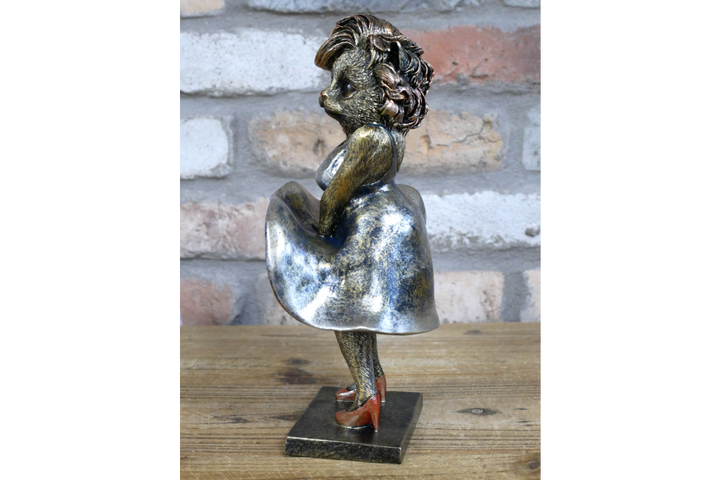 Cat in a Dress Ornament – Quirky Cat Figurine & Unique Animal Home Décor