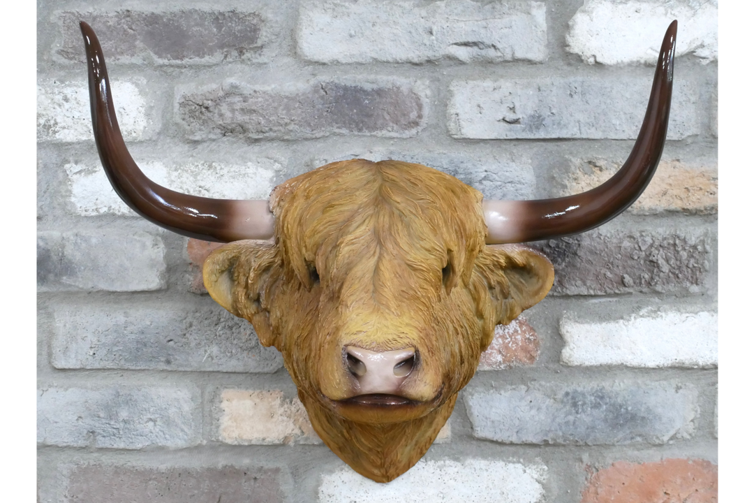 Cow Head Wall Décor – Large Farmhouse Animal Head Sculpture & Rustic Home Decoration