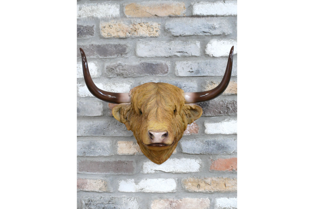 Cow Head Wall Décor – Large Farmhouse Animal Head Sculpture & Rustic Home Decoration
