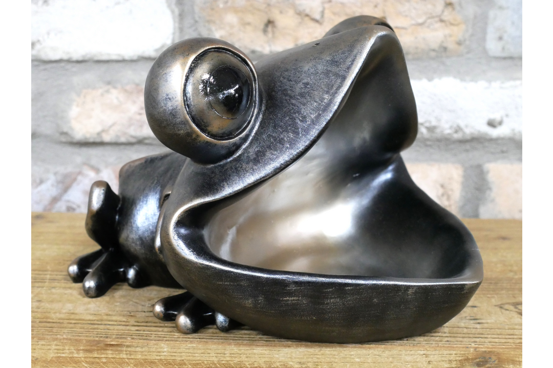 Big Mouth Frog Ornament – Quirky Frog Figurine & Unique Animal Home Décor