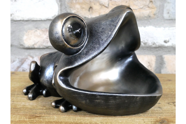 Big Mouth Frog Ornament – Quirky Frog Figurine & Unique Animal Home Décor