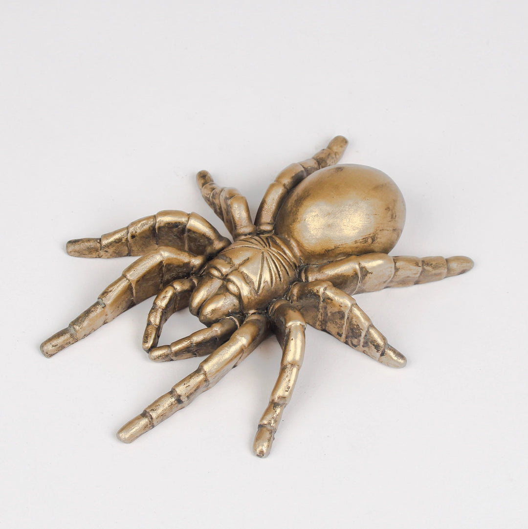 Decorative Gold Spider Tarantula Resin Figurine – Victorian Noir Metallic Finish