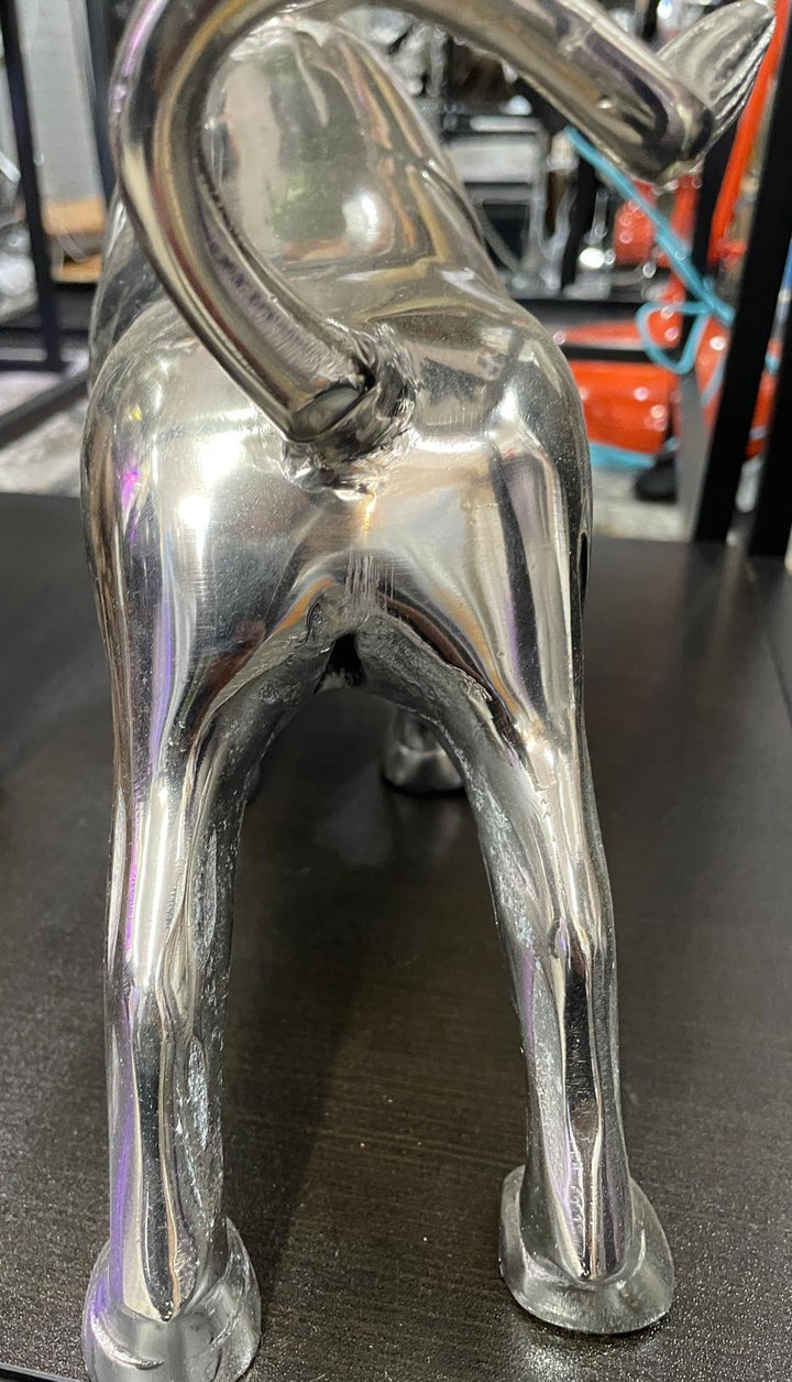 Charging Bull Antique Silver Wine Bottle Holder