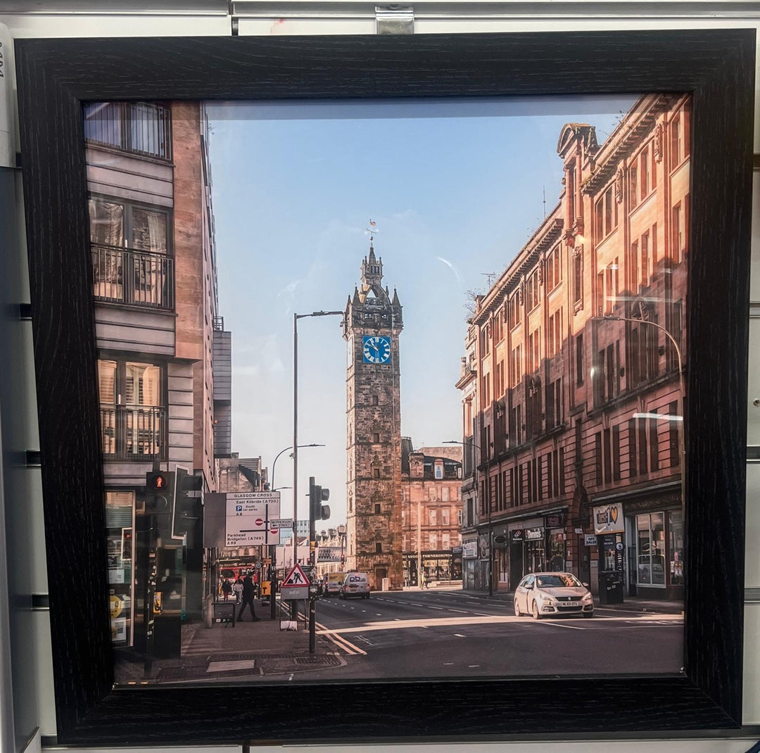 Clock Tower, Glasgow Cross The Tolbooth Steeple picture black framed