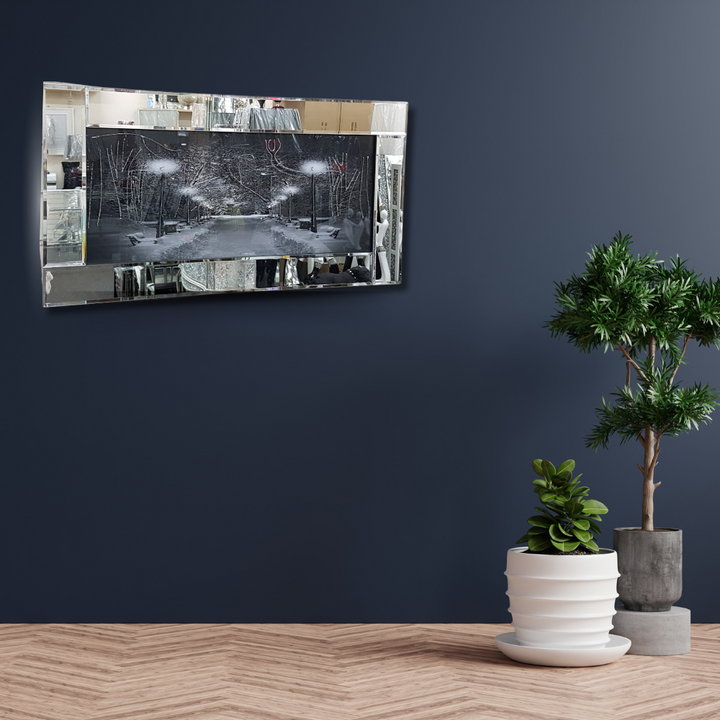 Monochrome Crystal Mirror Frame Art