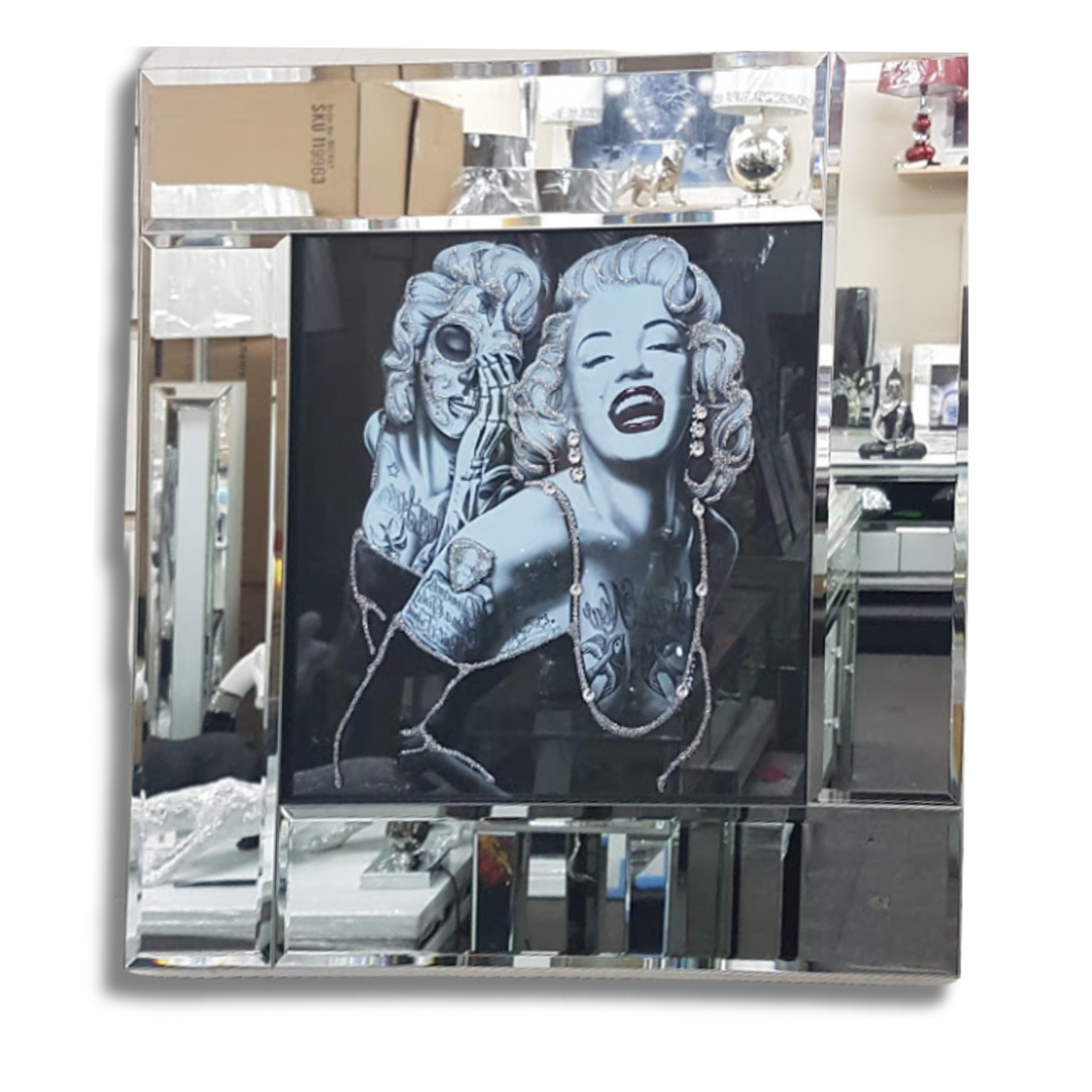 Marilyn Skeleton and Tattoos Crystal Art