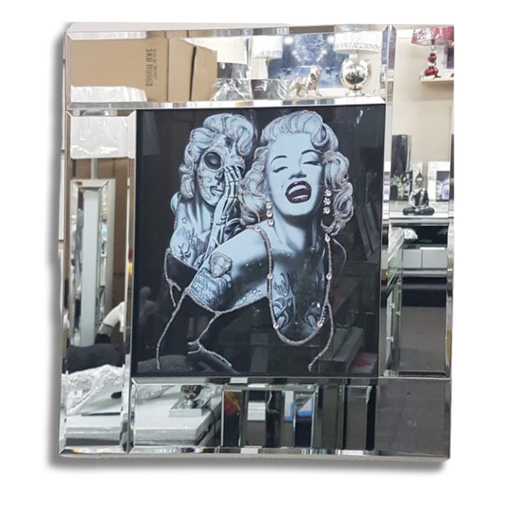 Marilyn Skeleton and Tattoos Crystal Art