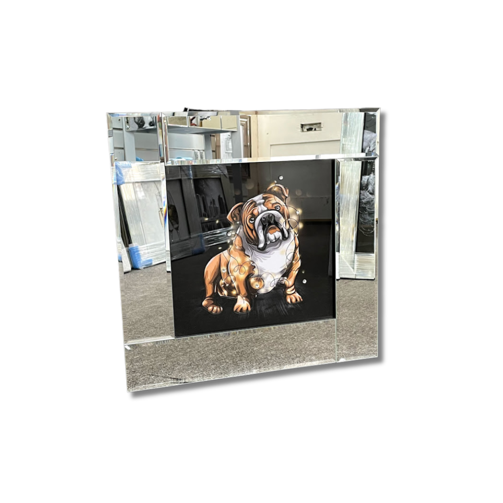 Crystal Adorned British Bulldog Display