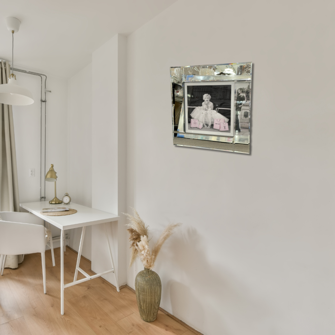 Marilyn Monroe Ballerina and Luxury Brands Mirror Display