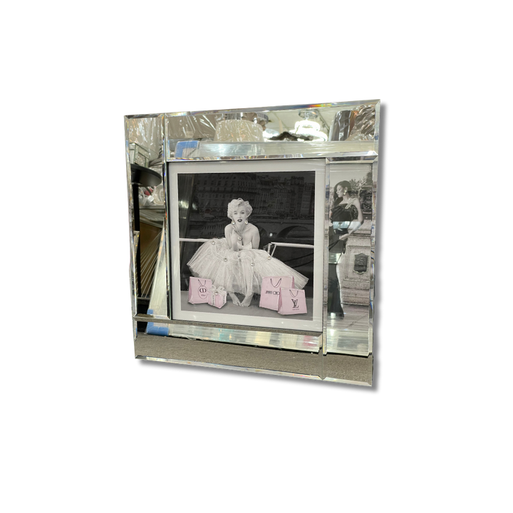 Marilyn Monroe Ballerina and Luxury Brands Mirror Display
