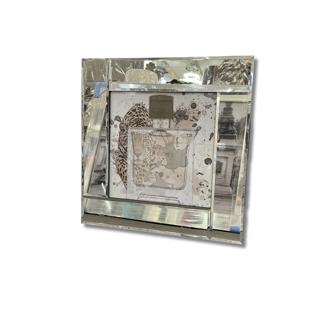Leopard and Perfume Mirror Wall Art