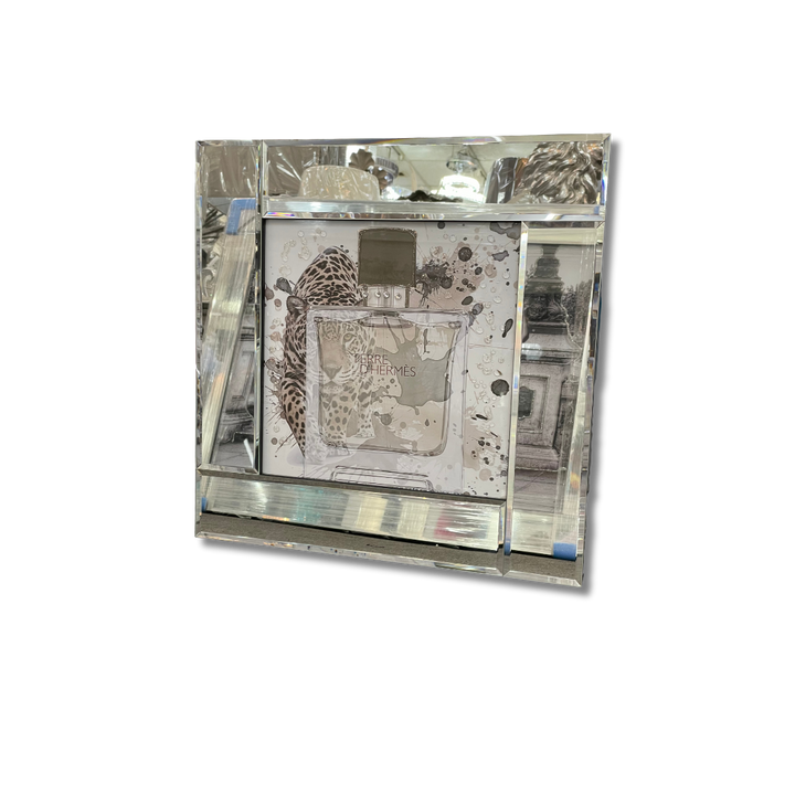 Leopard and Perfume Mirror Wall Art