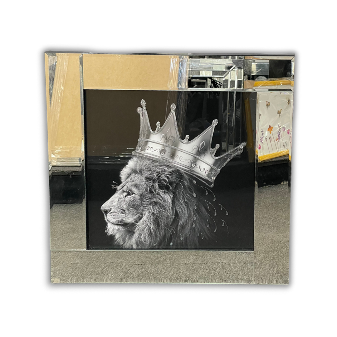 Majestic Lion King with Silver Crown
