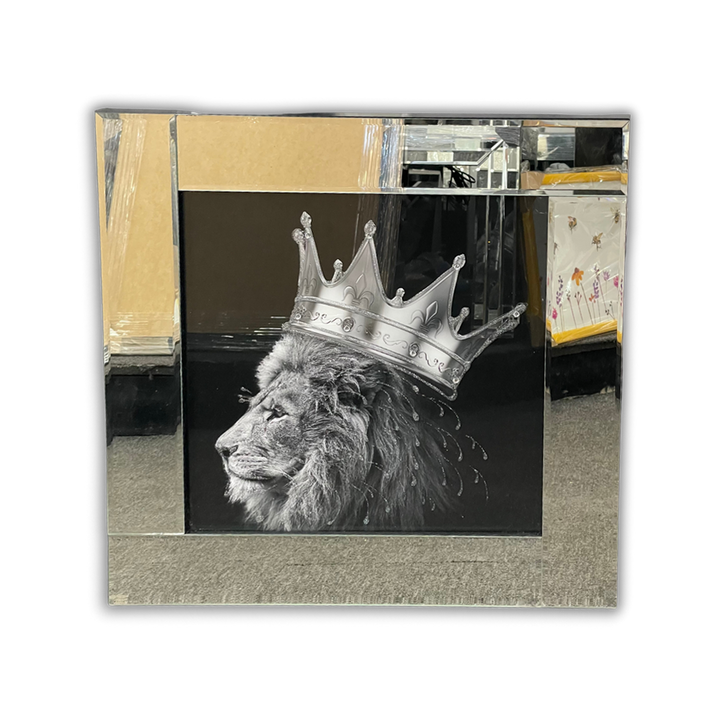 Majestic Lion King with Silver Crown
