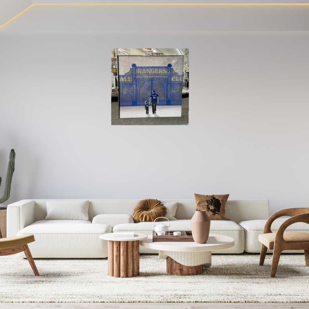 Ibrox Rangers Wall Art with Mirror Frame