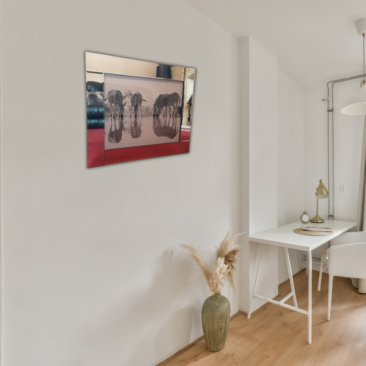 Reflective Zebras Small Wall Art