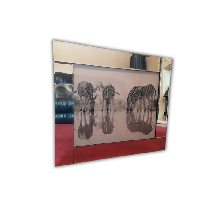 Reflective Zebras Small Wall Art