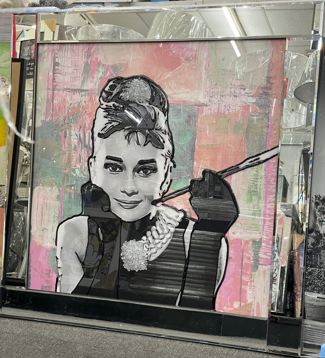 Audrey Hepburn "Breakfast at Tiffany's" Colour Picture Liquid Art