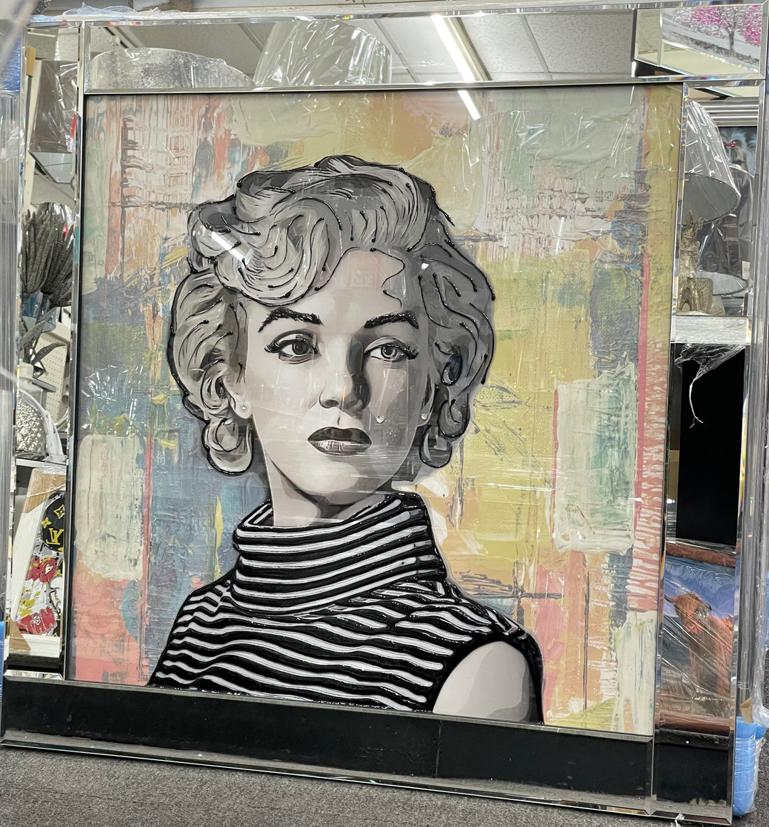 Marilyn Monroe Colour Background Picture with Liquid Art