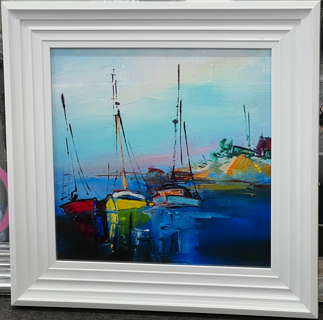 Blue Waters & Sailing Boats Wall Art Picture
