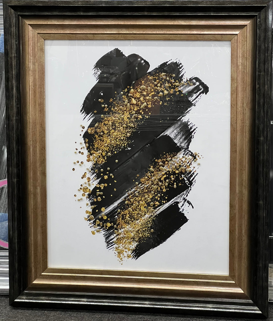 Black & Gold Abstract Wall Art