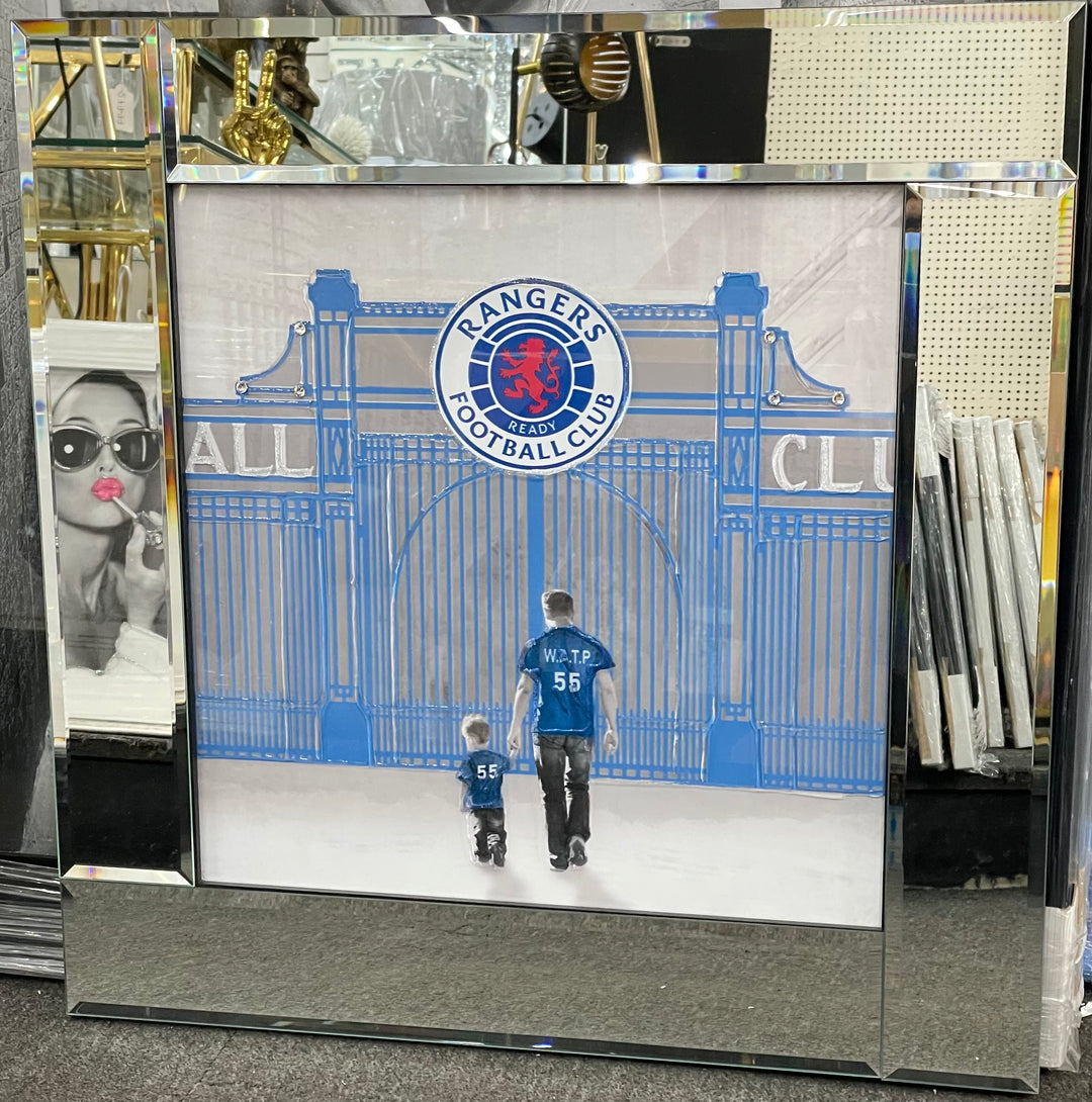 ibrox Rangers LOGO Football Club mirror frame Picture