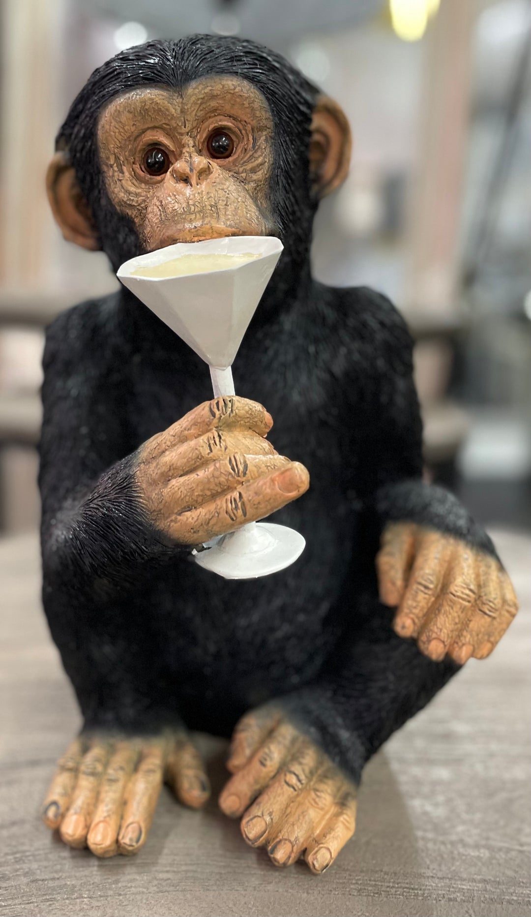 Monkey Drinking a Cocktail Ornament