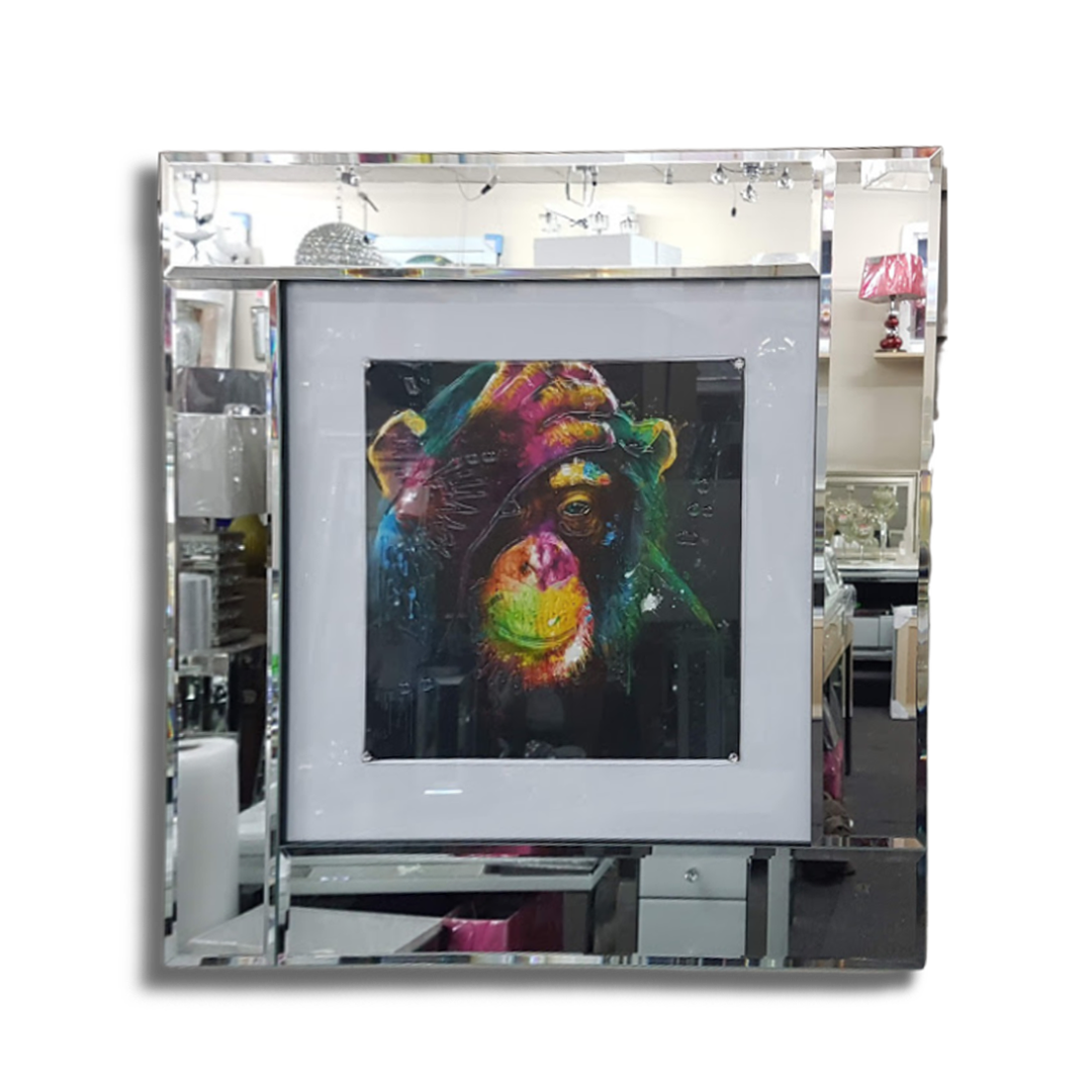 Monkey Hand-on-Head multi-coloured picture