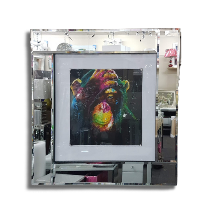 Monkey Hand-on-Head multi-coloured picture