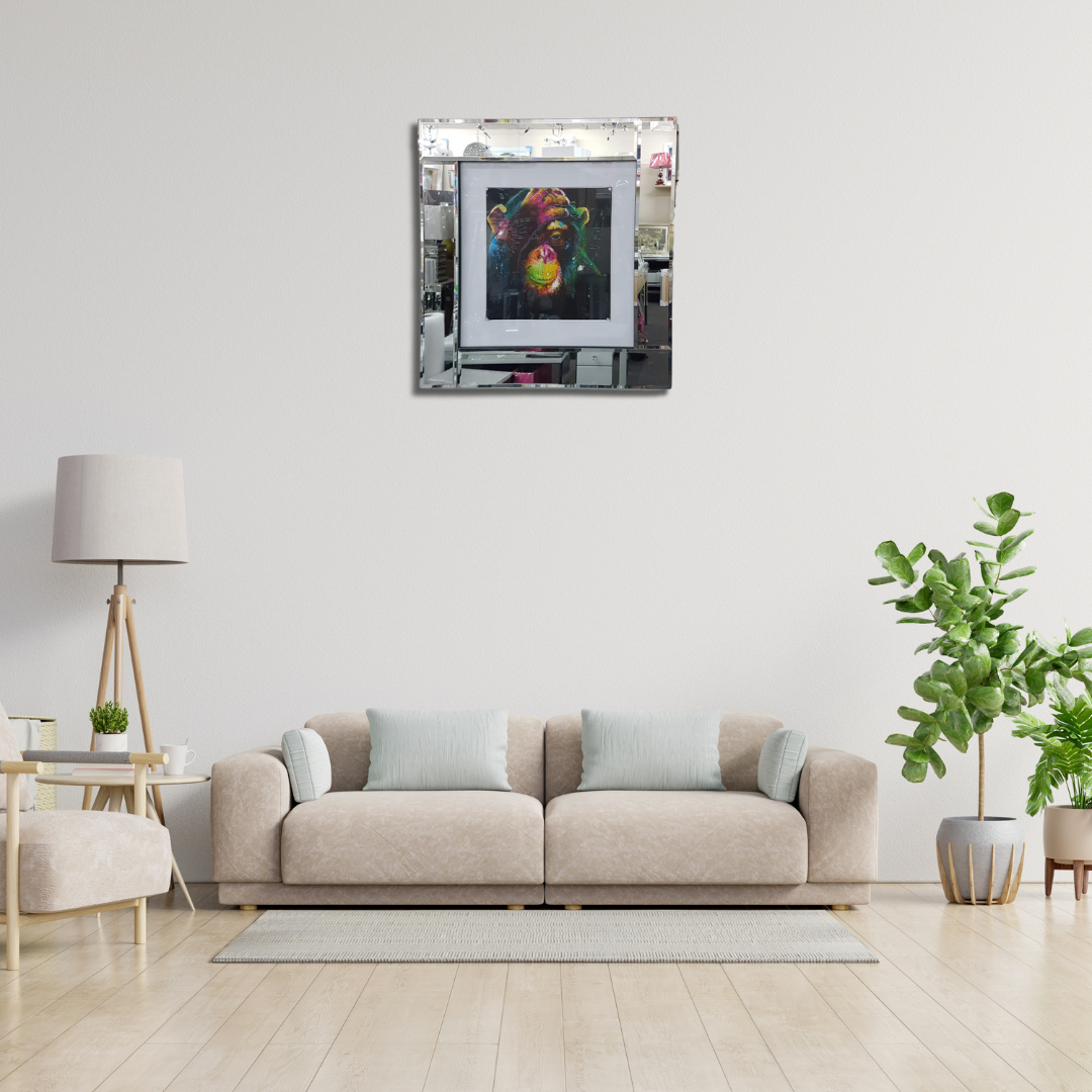Monkey Hand-on-Head multi-coloured picture