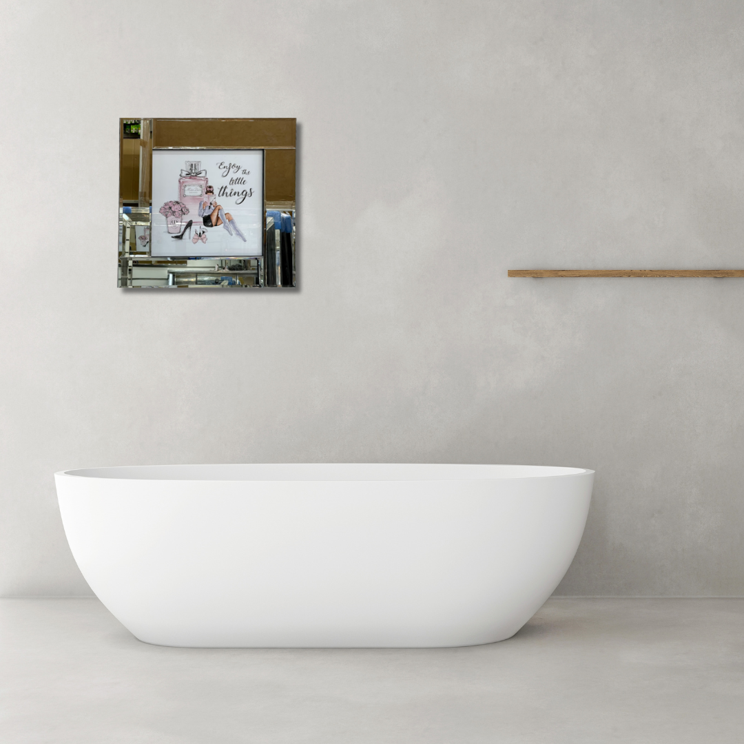 Glamorous Girl in Liquid Art with Mirror Frame