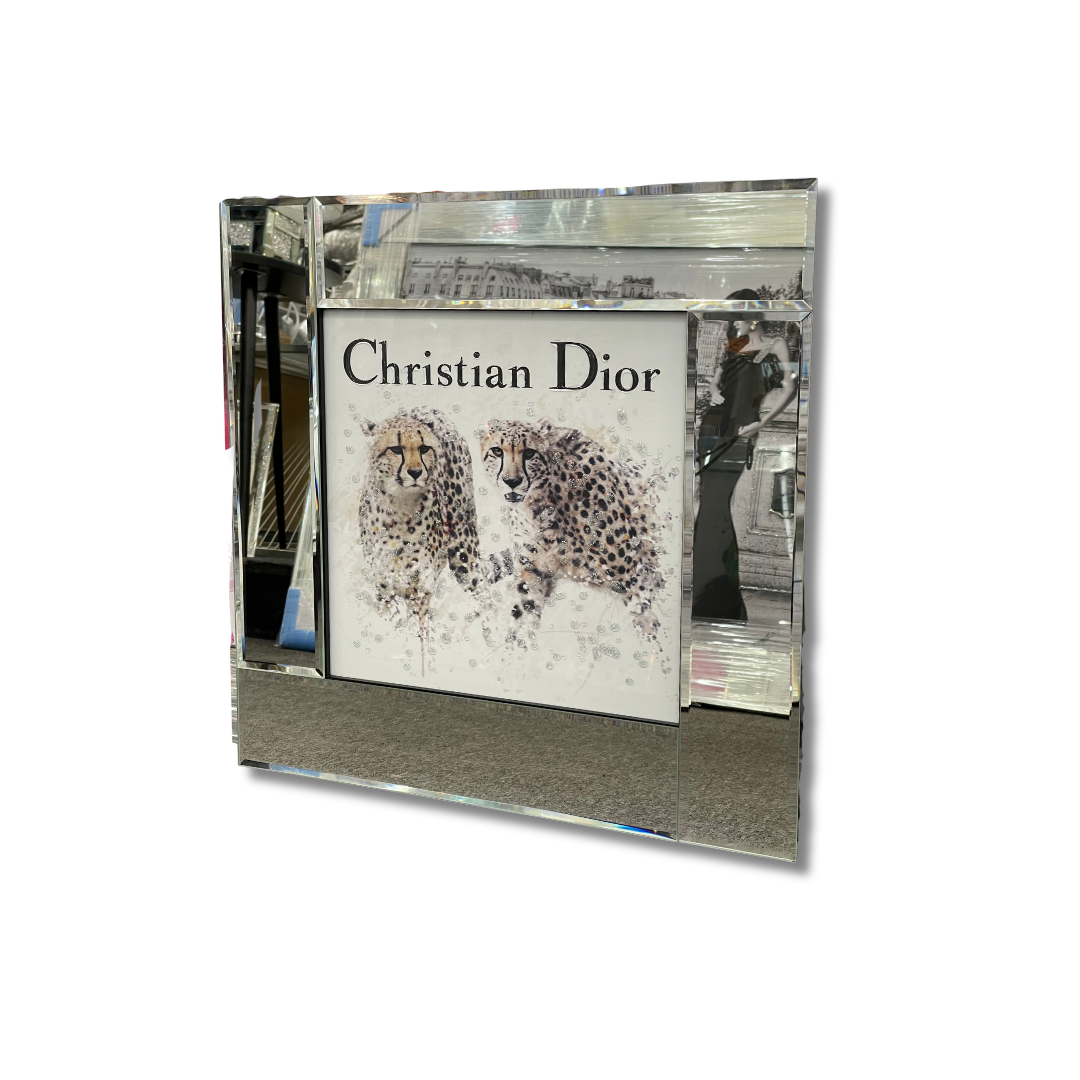 Cheetah Duo in Mirror Frame