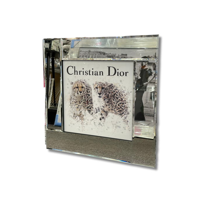Cheetah Duo in Mirror Frame