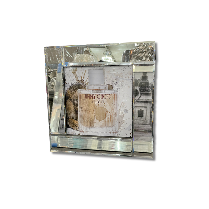 Lion with J.C. Perfume Bottle Liquid Art Decoration