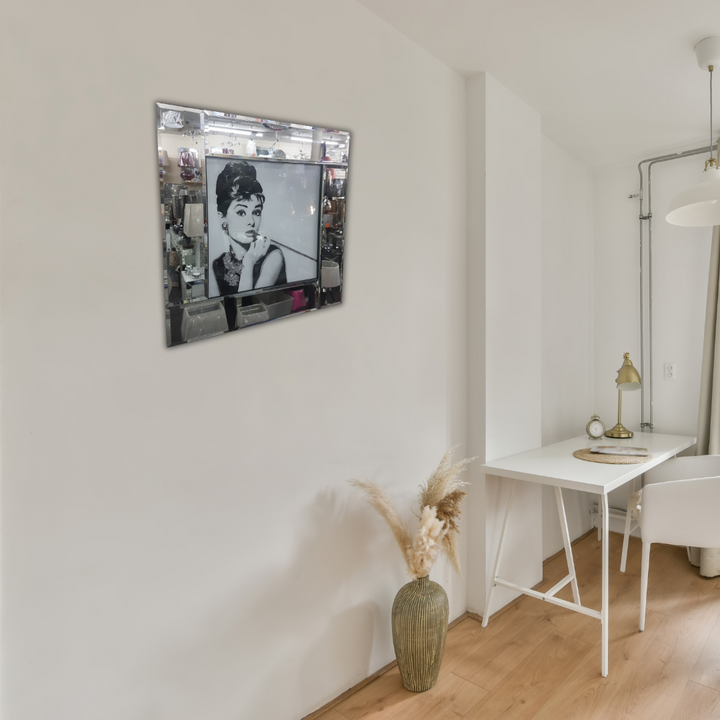 Audrey Hepburn "Breakfast at Tiffany's" Inspired Mirror Artwork