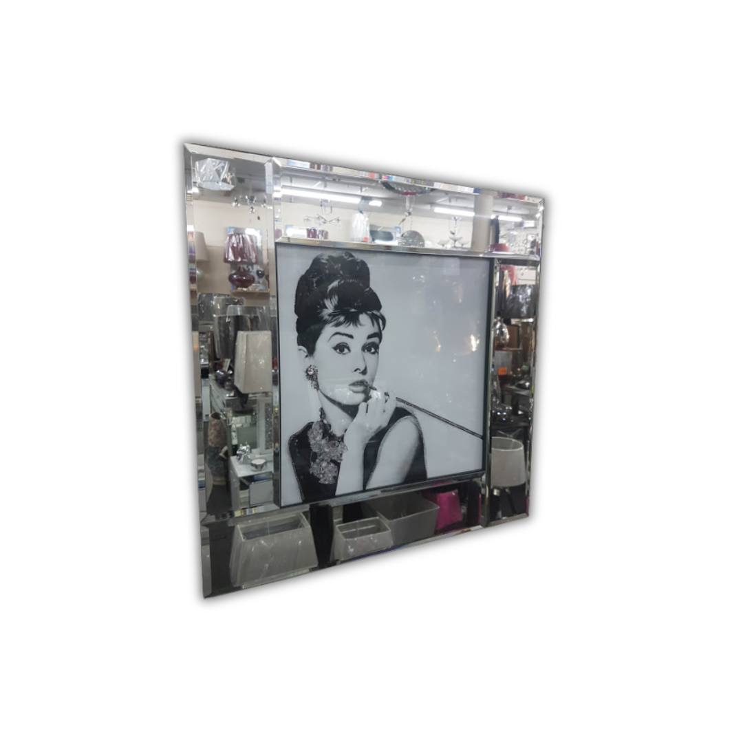Audrey Hepburn "Breakfast at Tiffany's" Inspired Mirror Artwork