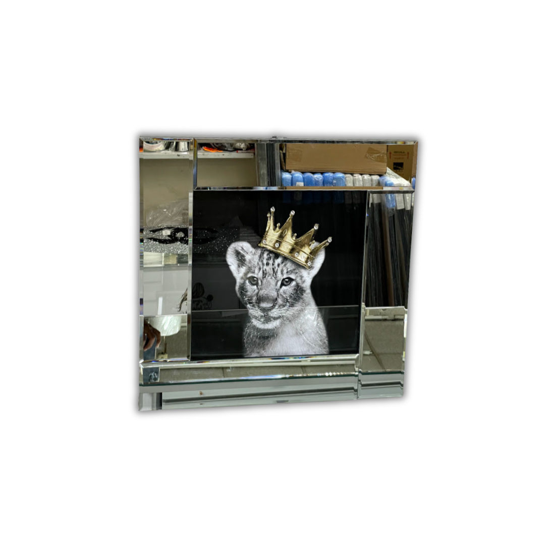 Royal Lion Cub with Gold Crown Artwork