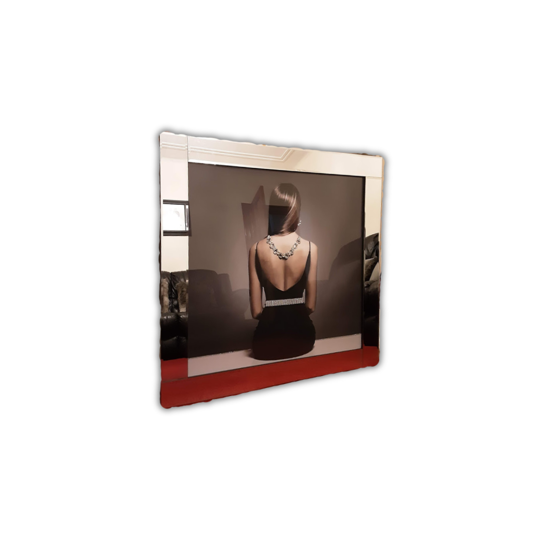 Elegant Lady in Black Dress Wall Art