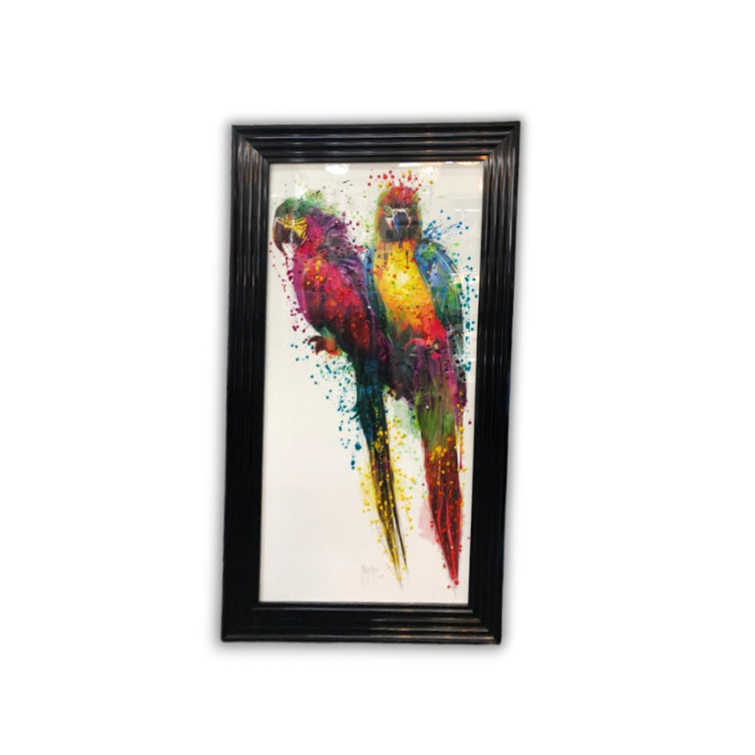 Vibrant Parrot Duo Wall Art