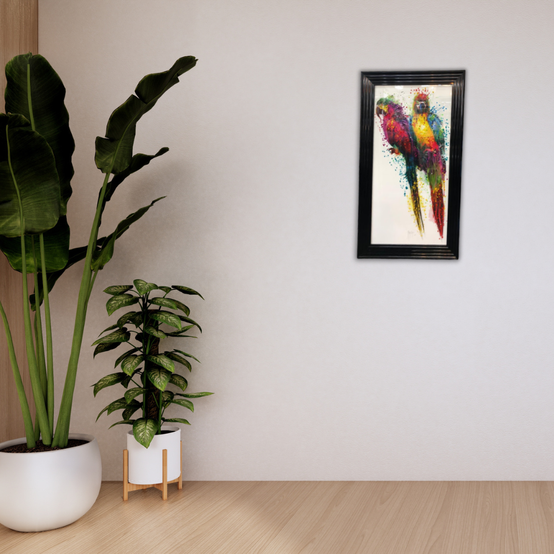 Vibrant Parrot Duo Wall Art