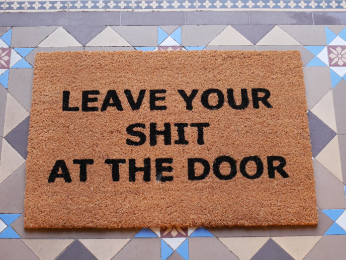 Leave Your S*** at the Door Coir Entrance Door Mat