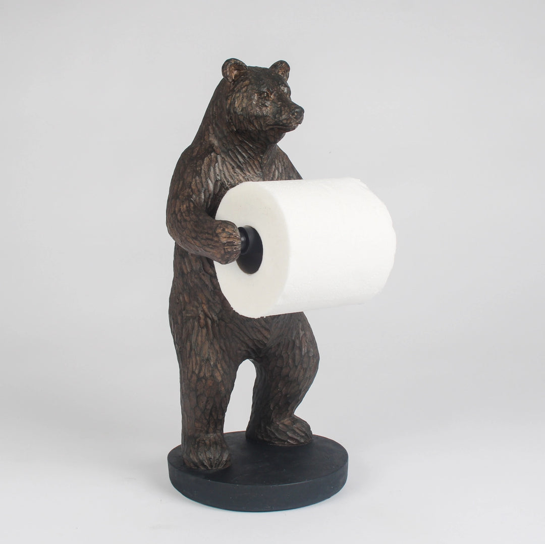Bear Toilet Paper Holder – Brown & Black Quirky Home Décor