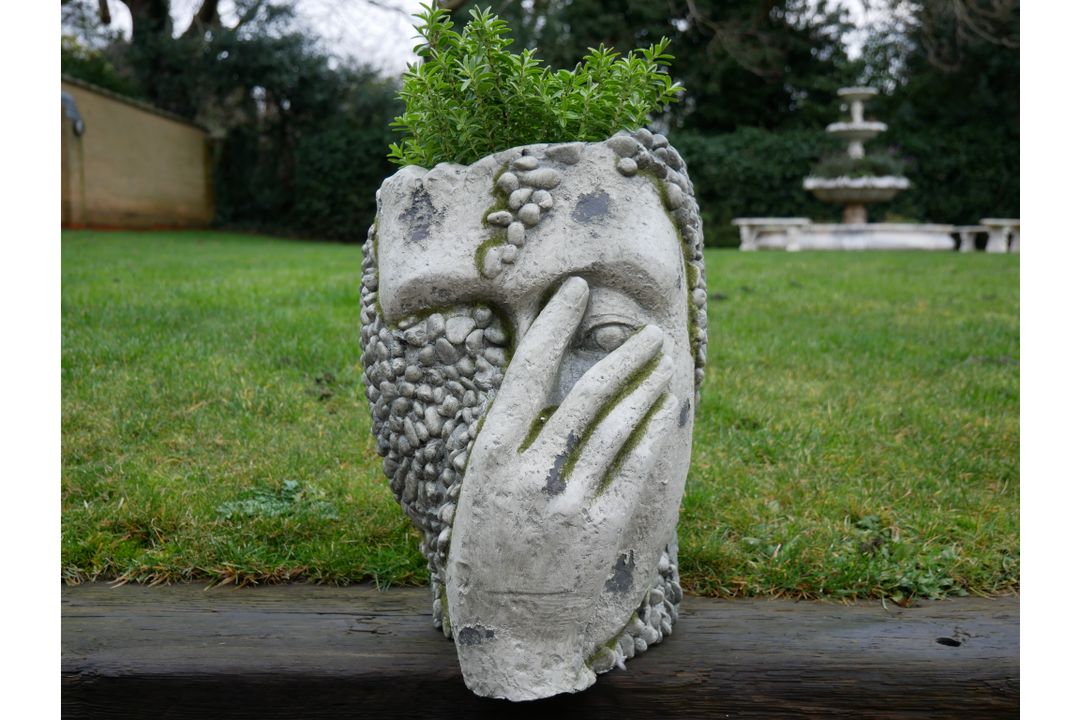 Modern Face Head Planter Pot – Decorative Bust Plant Holder for Home & Garden Décor