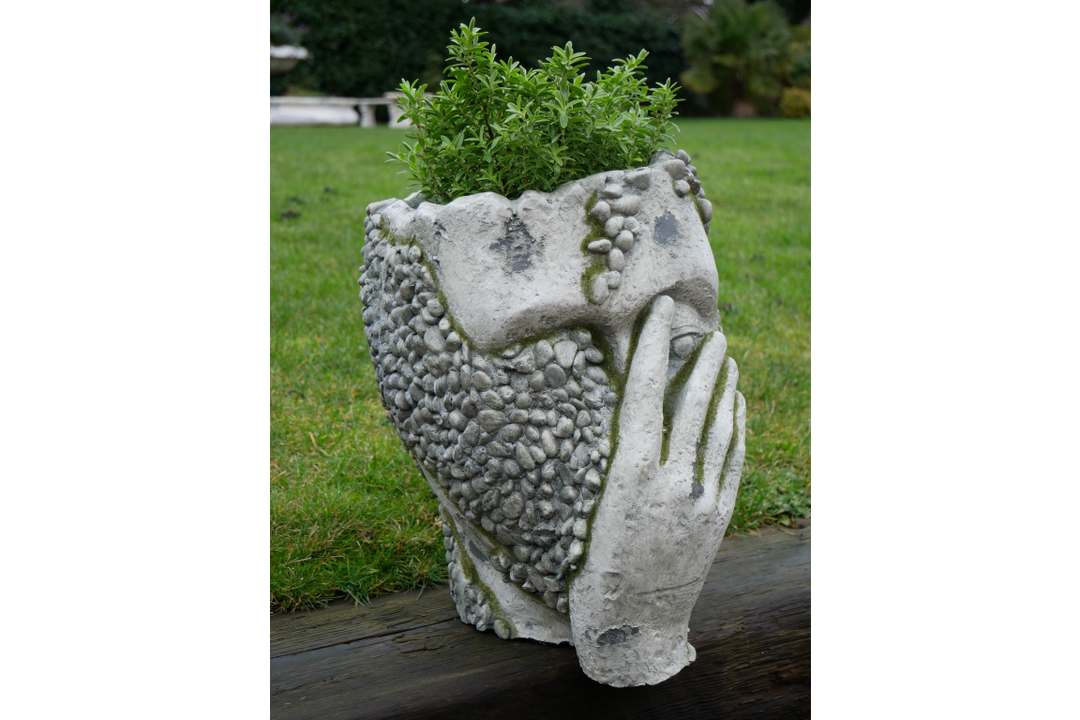 Modern Face Head Planter Pot – Decorative Bust Plant Holder for Home & Garden Décor