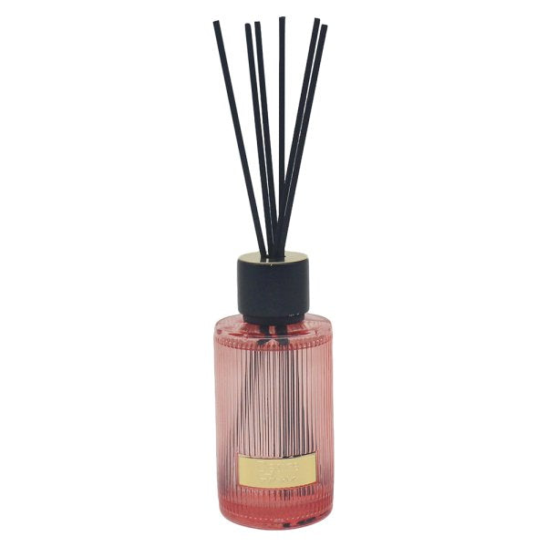 500ml Luxury Reed Diffuser in Ribbed Glass Bottle with Black Lid & Fragrance Reeds