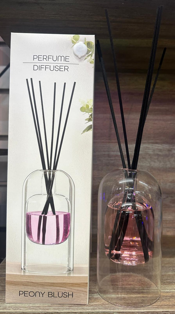 Luxury Double Clear Glass Reed Diffuser – Elegant Home Fragrance in Hydrangea, White Tea, Peony Blush & Vanilla