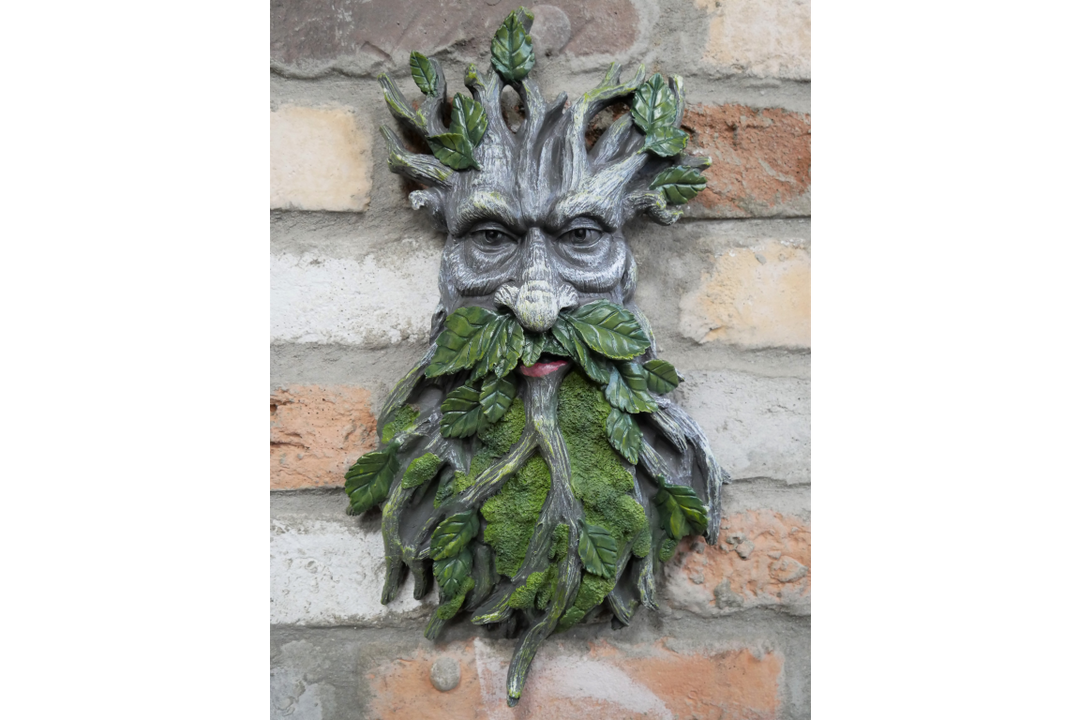 Tree Man & Woman  Wall Decoration – Rustic Outdoor Garden Wall Art | Tree Spirit Face Wall Plaque | Indoor & Outdoor Decorative Hanging Ornament