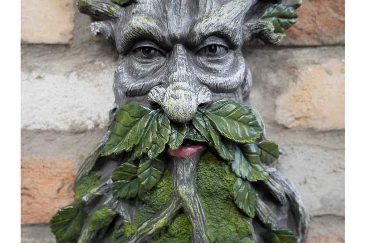 Tree Man & Woman  Wall Decoration – Rustic Outdoor Garden Wall Art | Tree Spirit Face Wall Plaque | Indoor & Outdoor Decorative Hanging Ornament